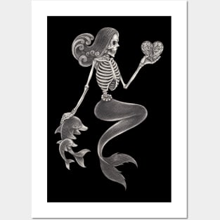 Mermaid skull. Posters and Art